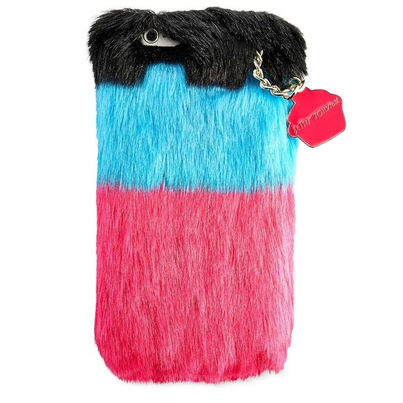 iphone 6 / 6s betsey johnson hard shell fur case - Picture 1 of 3